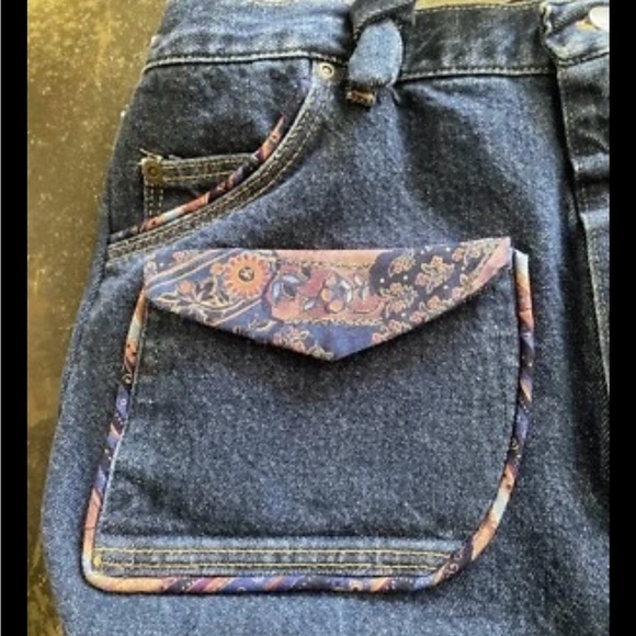Wrangler Blue Denim Tote with Sun Embroidery - Picture 4 of 5